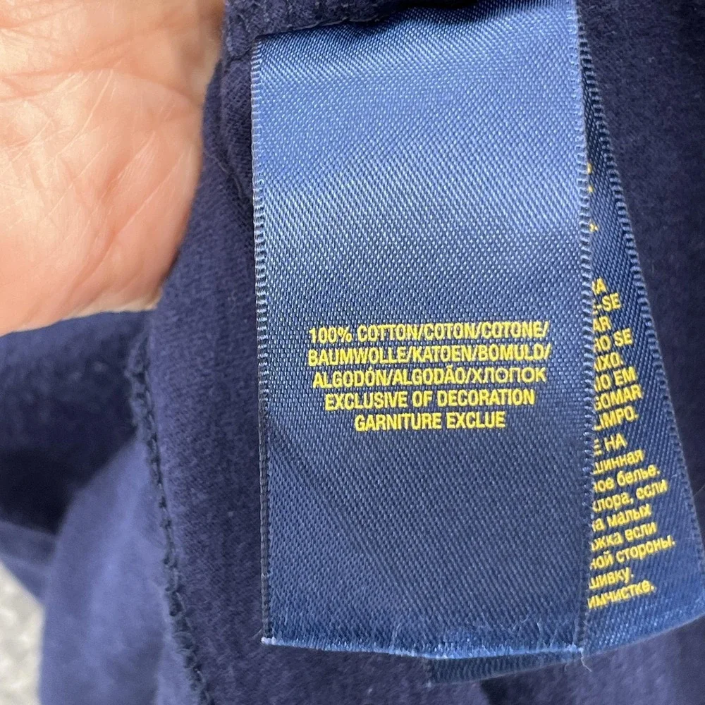Polo Ralph Lauren Shirt Boys XL Navy‎ Blue Long Sleeve RL67 Big Pony Polo Prep